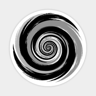 Black and white swirl Magnet